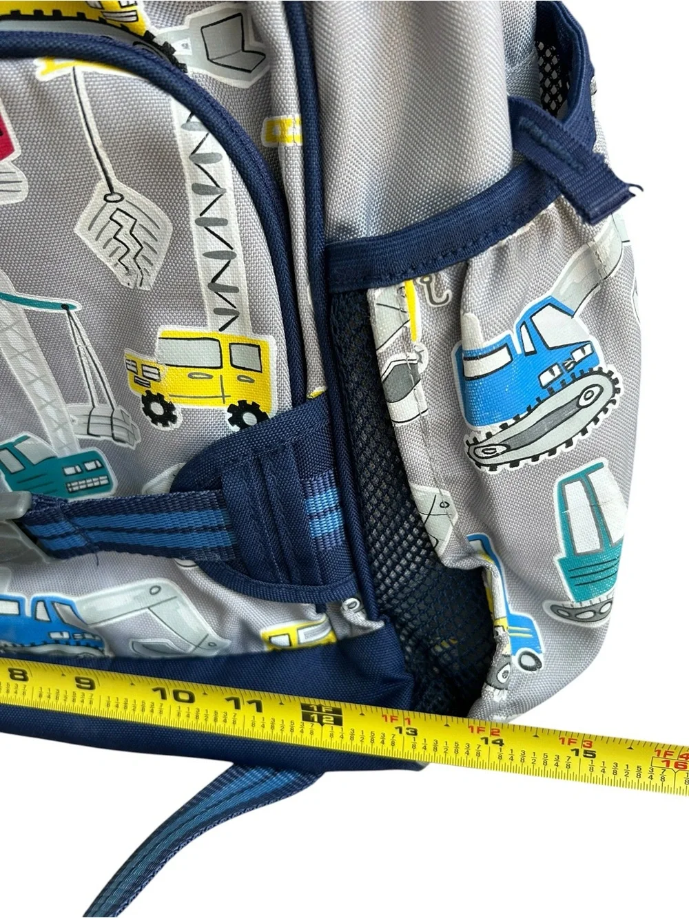 Pottery Barn Kids Construction Backpack - Blue, Yellow, Red Mackenzie Gray